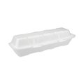 Pactiv Foam Hinged Lid Container, 2 Tab Lock Hoagie, 13x4x4, 1-Cmp, Wt, PK250 0TH1X267000Y